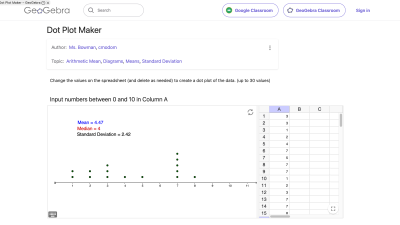 Screenshot of Dot Plot Maker