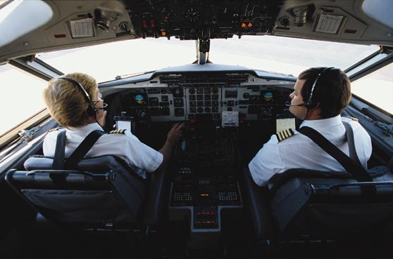Photo of airplane cockpit