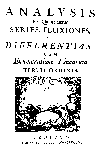 Image of title page of Newton's work.