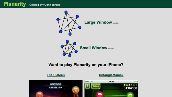 Screenshot of Planarity