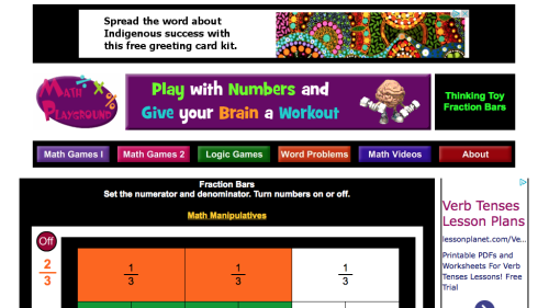 Screenshot of Fraction bars