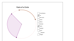 Screenshot of Parts of a Circle