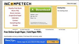 Screenshot of incompetech - Free Online Graph Paper