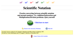 Screenshot of Scientific Notation