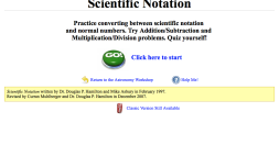 Screenshot of Scientific Notation