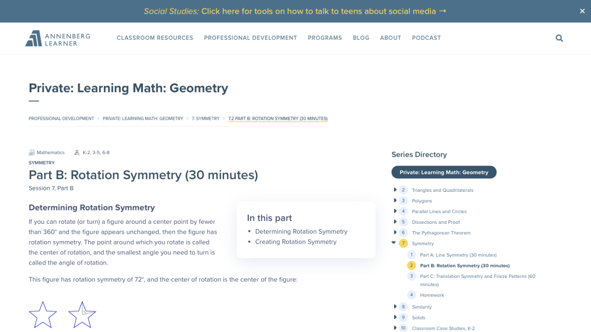Screenshot of Rotation Symmetry