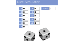 Screenshot of Dice Simulator