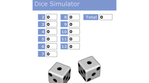 Screenshot of Dice Simulator