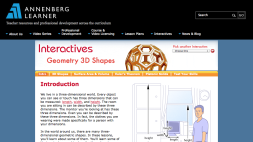 Screenshot of Interactives Geometry 3D Shapes