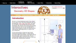 Screenshot of Interactives Geometry 3D Shapes