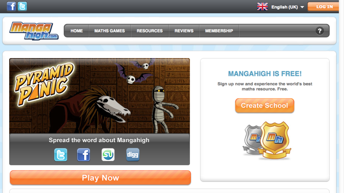 Screenshot of Pyramid Panic - Mangahigh