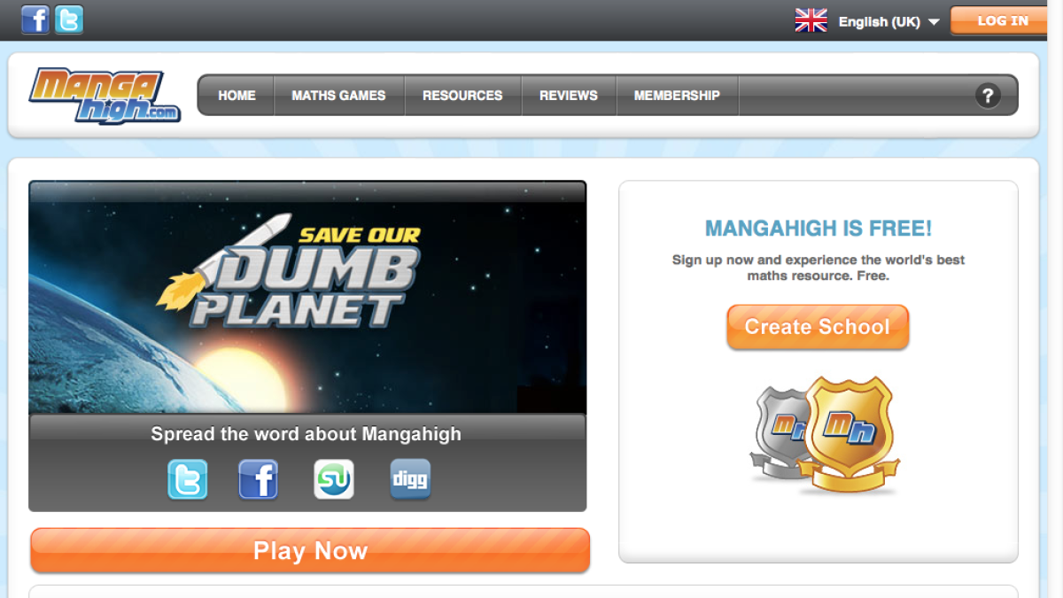 Screenshot of Save Our Dumb Planet - Mangahigh