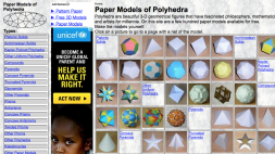 Screenshot of Paper Models of Polyhedra