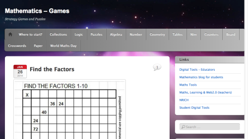 Screenshot of Mathematics - Games & Puzzles