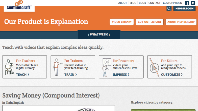 Screenshot of Saving Money (Compound Interest) in Plain English
