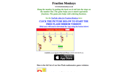 Screenshot of Fraction Monkeys