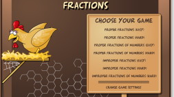 Screenshot of Chicken Coop Estimation Game - Fractions