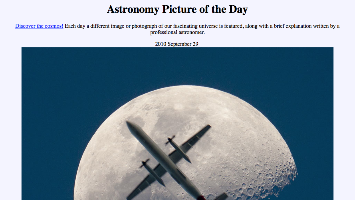 Screenshot of Airplane infront of the moon