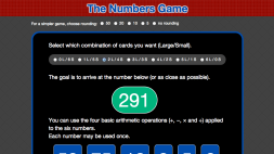 Screenshot of The Numbers Game