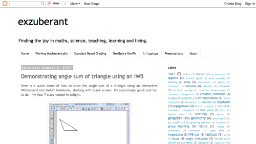 Screenshot of Angle Sum of Triangle using your IWB