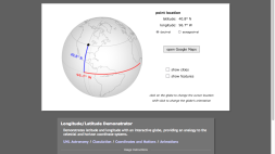 Screenshot of Latitude and Longitude