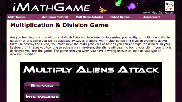 Screenshot of Multiply Aliens Attack