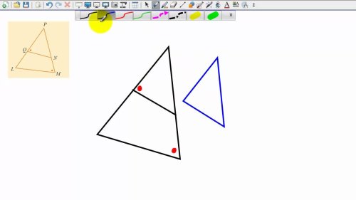 Screenshot of IWB Raw: Similar triangle diagrams