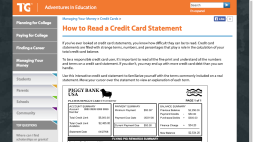 Screenshot of Reading a Credit Card Statement