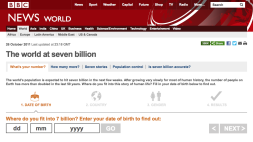 Screenshot of The world at seven billion