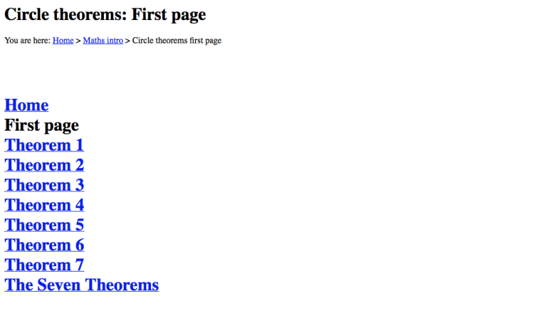 Screenshot of Circle theorems