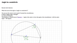 Screenshot of Angle in a semicircle