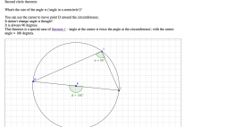 Screenshot of Angle in a semicircle