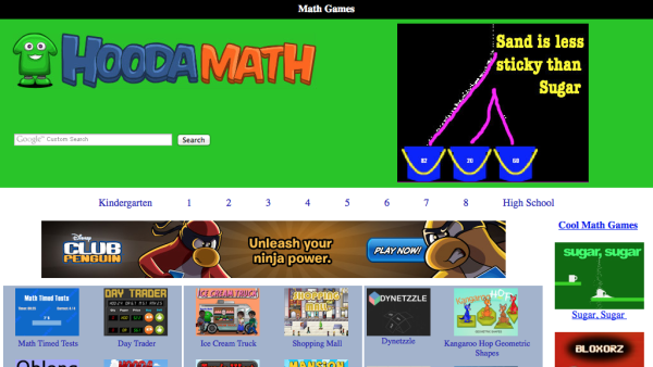 Screenshot of Hooda Math