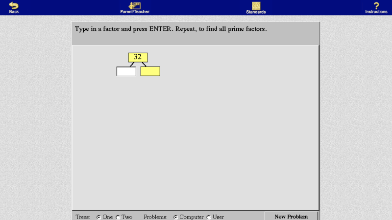 Screenshot of Factor Tree