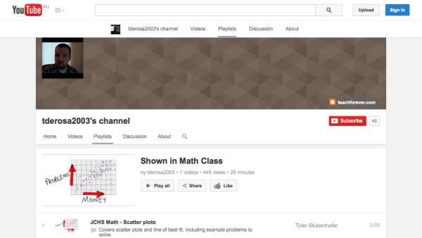Screenshot of Shown in Math Class (videos)