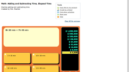 Screenshot of Math: Adding and Subtracting Time, Elapsed Time