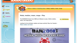 Screenshot of BAMZOOKi - Mode, median, mean, range