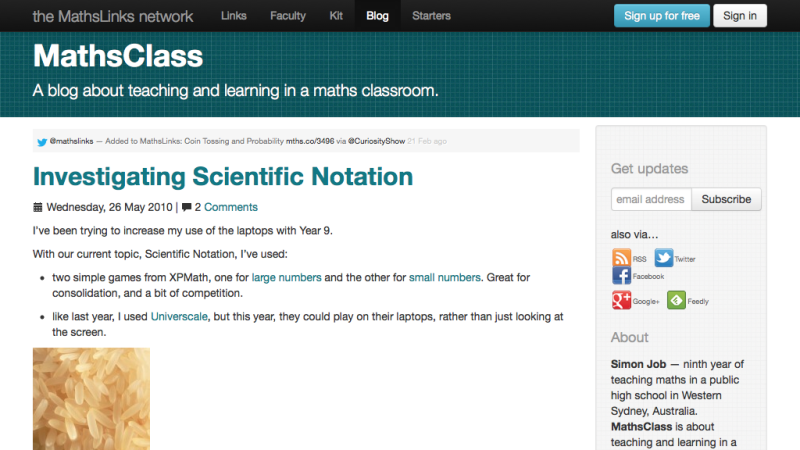 Screenshot of Investigating Scientific Notation