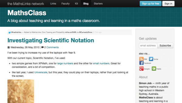 Screenshot of Investigating Scientific Notation