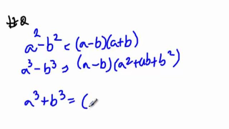 Screenshot of Binomials meet the Cubes - Part 2: Factorisation