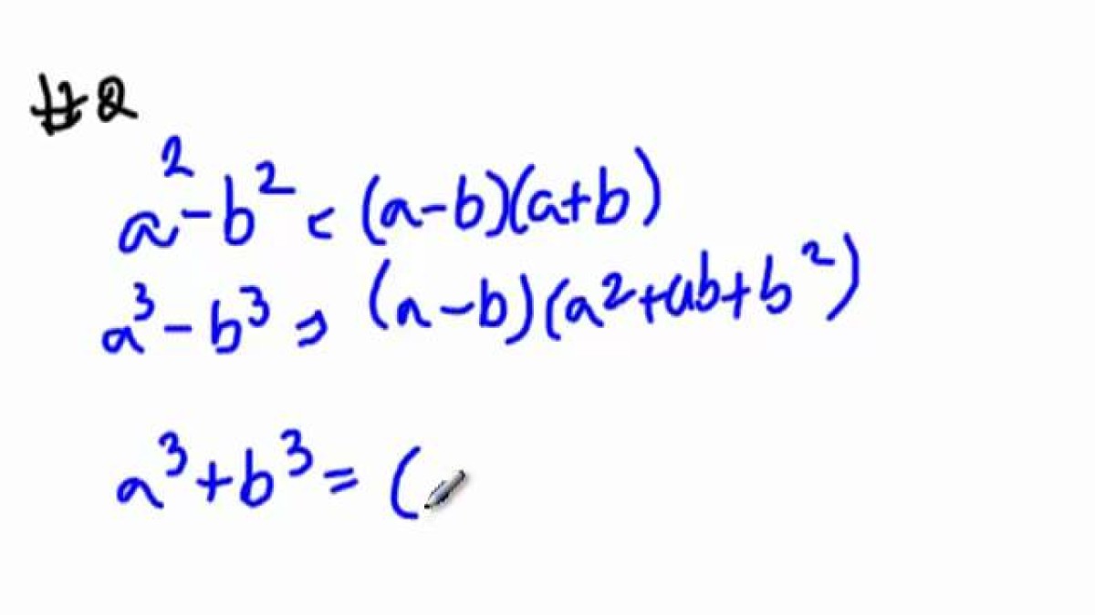 Screenshot of Binomials meet the Cubes - Part 2: Factorisation