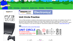 Screenshot of Unit Circle Practice