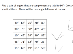 Preview of Complementary Angles Grid