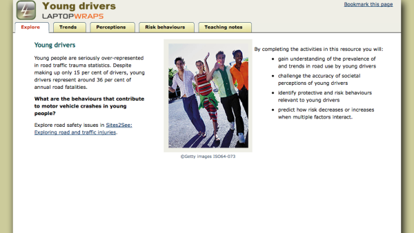 Screenshot of Young drivers laptop wrap