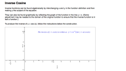 Screenshot of Inverse Cosine