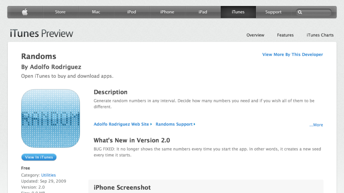 Screenshot of Randoms