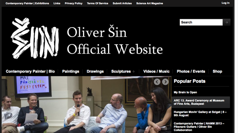 Screenshot of Oliver Sin Official Website