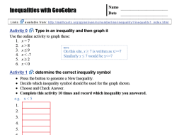 Preview of Inequalities with GeoGebra