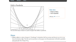 Screenshot of Fold a Parabola