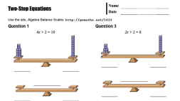 Preview of Two-Step Equations